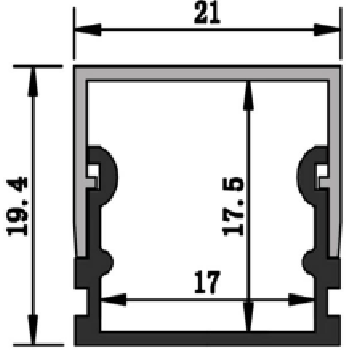 Aluminium Extrusion with Diffuser (2 Metres)